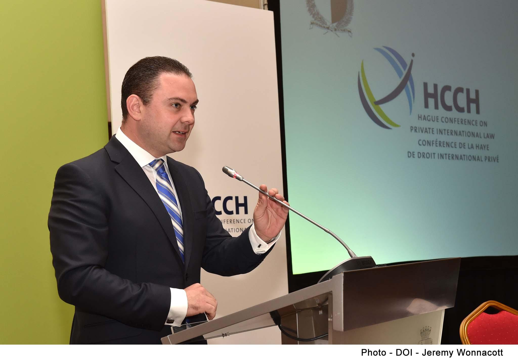 Minister for the Family and Social Solidarity Michael Farrugia & Minister for Justice, Culture and Local Government Owen Bonnici address the opening session of ‘The 4th Malta Conference on Cross Frontier Child Protection & Family Law’Grand Hotel Excelsior, Floriana